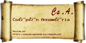 Csépán Annamária névjegykártya
